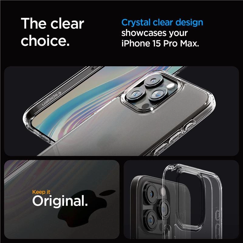 Spigen Ultra Hybrid Case for iPhone 15 Pro Max - Clear Matteeng