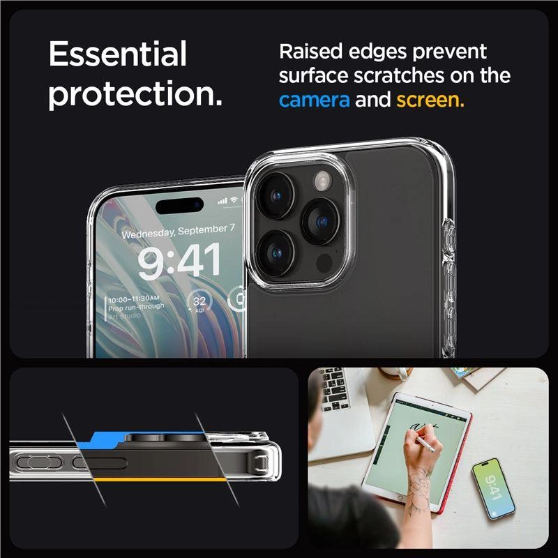 Spigen Ultra Hybrid Case for iPhone 15 Pro Max - Clear Matteeng