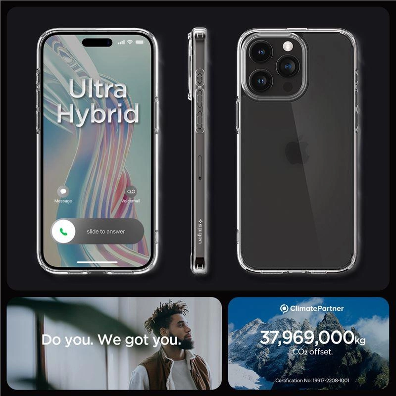 Spigen Ultra Hybrid Case for iPhone 15 Pro Max - Clear Matteeng
