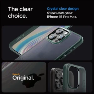 Spigen Ultra Hybrid iPhone 15 Pro Max Case - Dark Greeneng