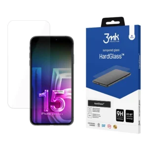 Tempered Glass 9H 3mk HardGlass™ for iPhone 15 Proeng