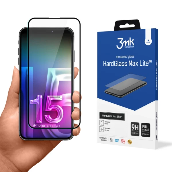 Apple iPhone 15 Pro Max - 3mk HardGlass Max Lite™eng