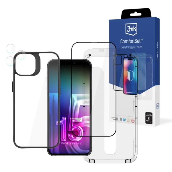 Apple iPhone 15 Pro - 3mk Comfort Set 4 in 1eng
