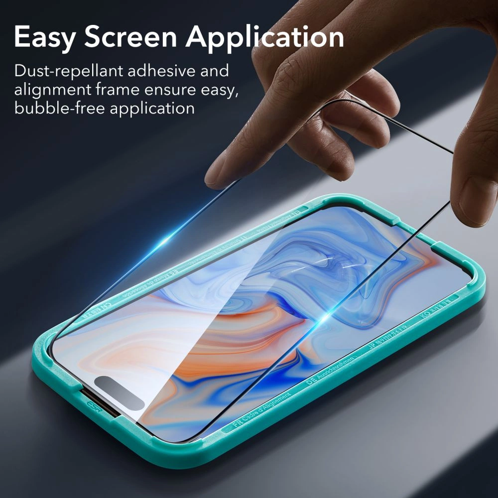 ESR Tempered Glass for iPhone 15 - black 2 pcs.eng