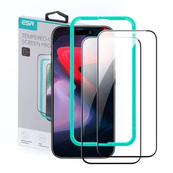 ESR Tempered Glass for iPhone 15 Pro Max - Black 2 pcs.eng