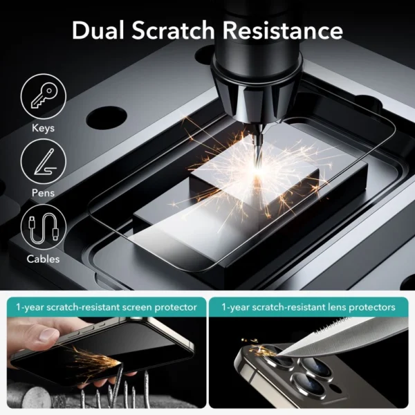 ESR Tempered Glass for iPhone 15 Pro Max - Black 2 pcs.eng