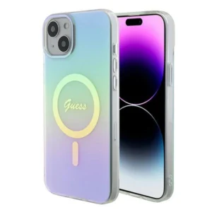 Guess GUHMP15MHITSQ iPhone 15 Plus 6.7" turquoise/turquoise hardcase IML Iridescent MagSafeeng