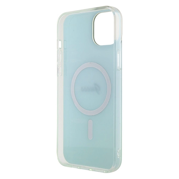 Guess GUHMP15MHITSQ iPhone 15 Plus 6.7" turquoise/turquoise hardcase IML Iridescent MagSafeeng