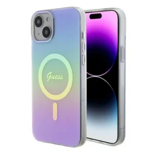 Guess IML Iridescent MagSafe case for iPhone 15 Plus - purpleeng