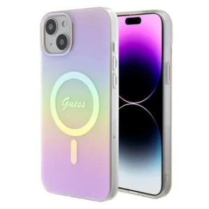Guess GUHMP15SHITSP iPhone 15 6.1" pink/pink hardcase IML Iridescent MagSafeeng