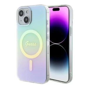 Guess GUHMP15SHITSQ iPhone 15 6.1" turquoise/turquoise hardcase IML Iridescent MagSafeeng