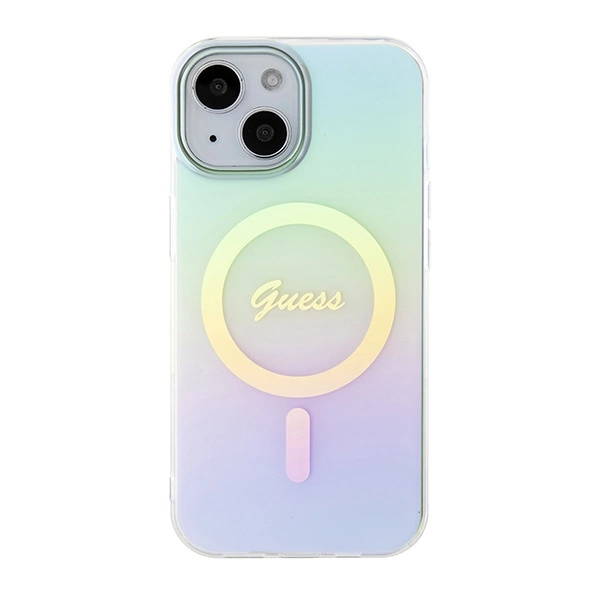 Guess GUHMP15SHITSQ iPhone 15 6.1" turquoise/turquoise hardcase IML Iridescent MagSafeeng