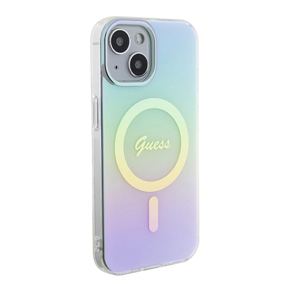 Guess GUHMP15SHITSQ iPhone 15 6.1" turquoise/turquoise hardcase IML Iridescent MagSafeeng