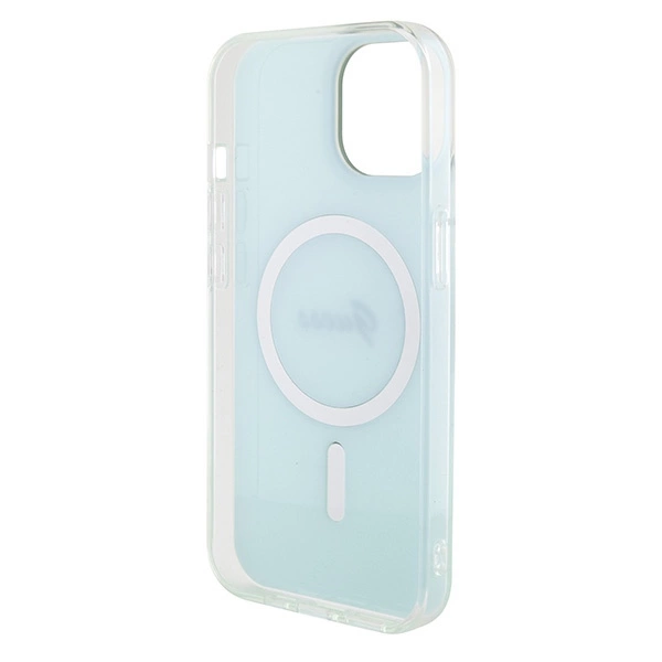 Guess GUHMP15SHITSQ iPhone 15 6.1" turquoise/turquoise hardcase IML Iridescent MagSafeeng