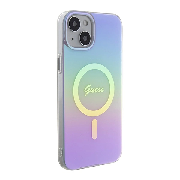 Guess GUHMP15SHITSU iPhone 15 6.1" purple/purple hardcase IML Iridescent MagSafeeng
