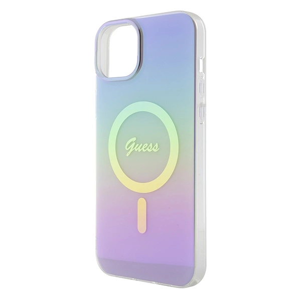 Guess GUHMP15SHITSU iPhone 15 6.1" purple/purple hardcase IML Iridescent MagSafeeng