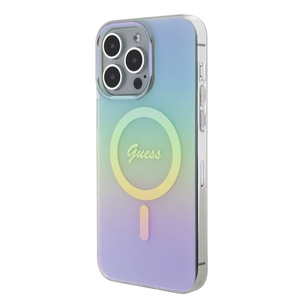 Guess GUHMP15XHITSQ iPhone 15 Pro Max turquoise/turquoise hardcase IML Iridescent MagSafeeng