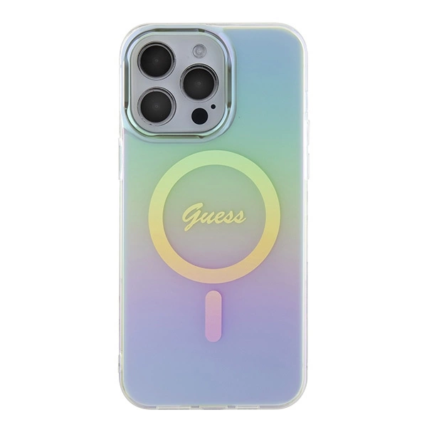 Guess GUHMP15XHITSQ iPhone 15 Pro Max turquoise/turquoise hardcase IML Iridescent MagSafeeng
