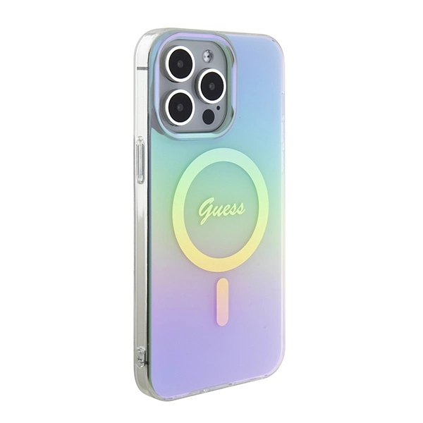 Guess GUHMP15XHITSQ iPhone 15 Pro Max turquoise/turquoise hardcase IML Iridescent MagSafeeng