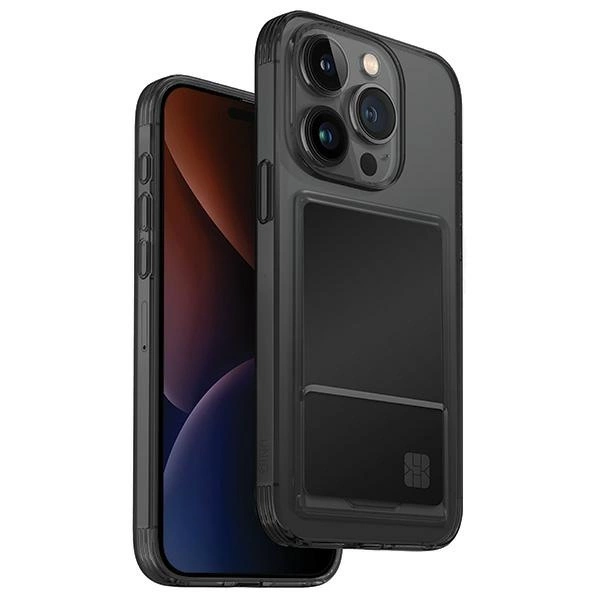 Uniq Air Fender ID Cardslot case for iPhone 15 Pro - grayeng