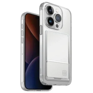 Uniq Air Fender ID Cardslot case for iPhone 15 Pro Max - transparenteng