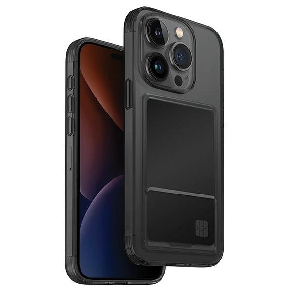 Uniq Air Fender ID Cardslot case for iPhone 15 Pro Max - grayeng