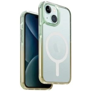Uniq Combat Duo Magclick Charging case for iPhone 15 - green and yelloweng
