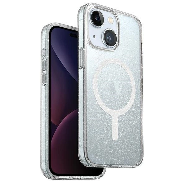 Uniq LifePro Xtreme Magclick Charging case for iPhone 15 - transparent and silvereng