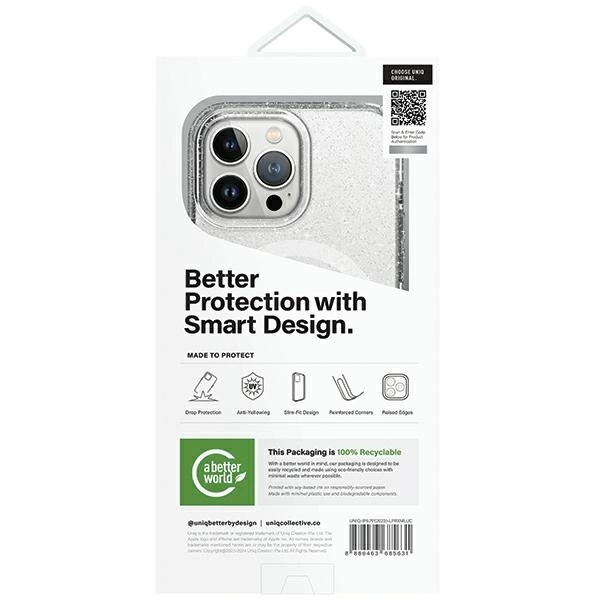 Uniq LifePro Xtreme Magclick Charging Case for iPhone 15 Pro Max - Transparent Silvereng