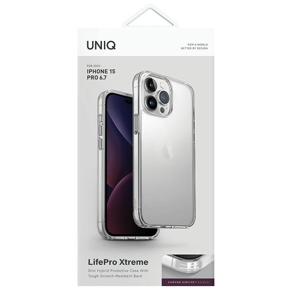Uniq LifePro Xtreme Magclick Charging case for iPhone 15 Pro Max - transparenteng
