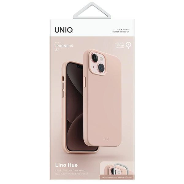 Uniq Lino Hue Magclick Charging case for iPhone 15 - pinkeng