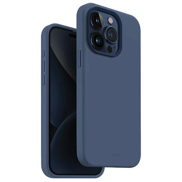 Uniq Lino Hue Magclick Charging case for iPhone 15 Pro - navy blueeng