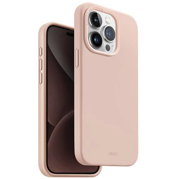 Uniq Lino Hue Magclick Charging case for iPhone 15 Pro - pinkeng