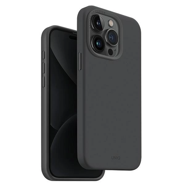 Uniq Lino Hue Magclick Charging case for iPhone 15 Pro - grayeng