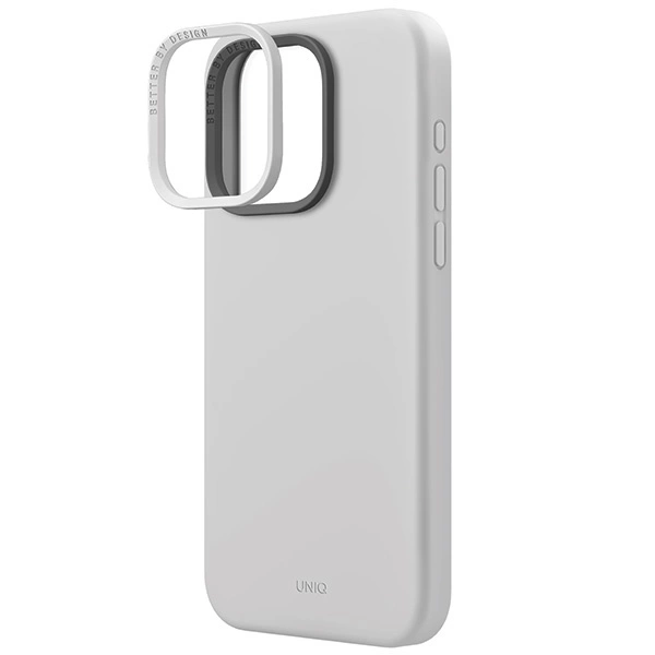 Uniq Lino Hue Magclick Charging case for iPhone 15 Pro Max - light grayeng