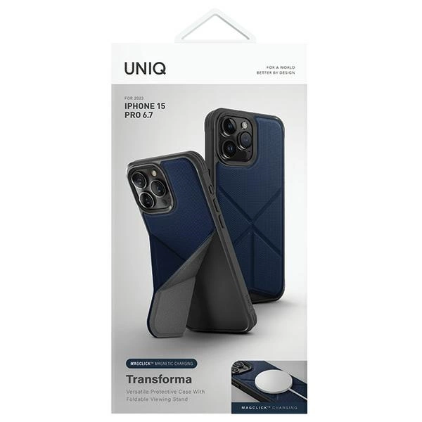 Uniq Transforma Magclick Charging case for iPhone 15 Pro Max - blueeng