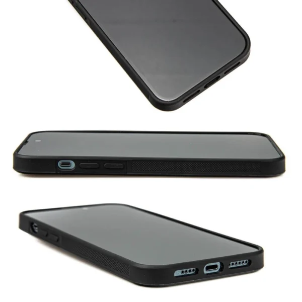 Wood and resin case for iPhone 15 Plus Bewood Unique Turquoise - turquoise and blackeng