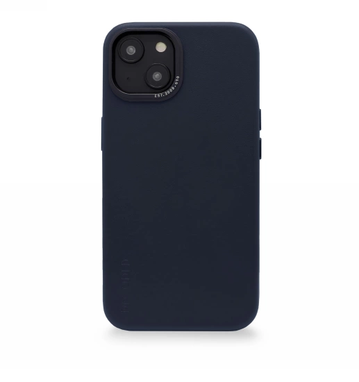 Decoded Leather Case with MagSafe for iPhone 14 Plus - navy blueeng