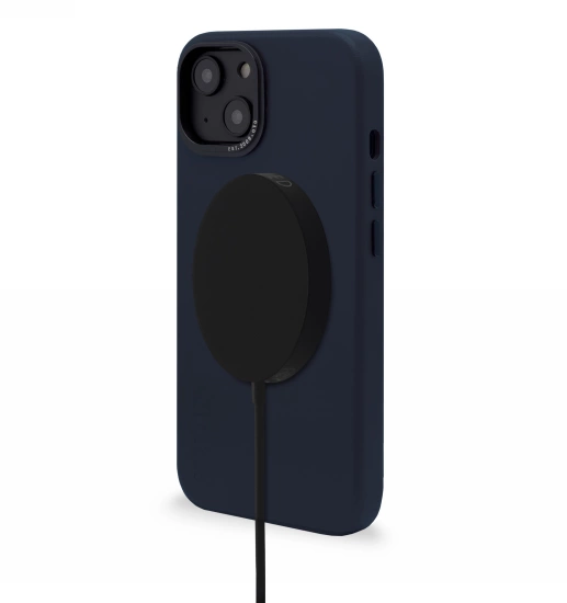 Decoded Leather Case with MagSafe for iPhone 14 Plus - navy blueeng