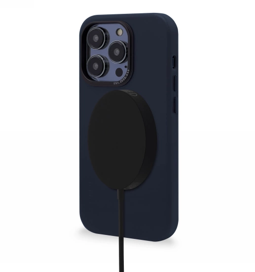 Decoded Leather Case with MagSafe for iPhone 14 Pro Max - navy blueeng