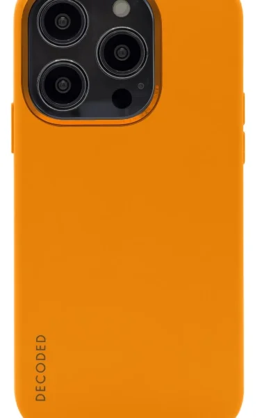 Decoded Silicone Case with MagSafe for iPhone 14 Pro - orangeeng