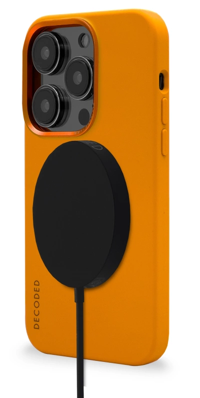 Decoded Silicone Case with MagSafe for iPhone 14 Pro - orangeeng