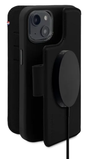 Decoded Detachable Wallet Case Leather with MagSafe with Flip for iPhone 14 Plus - Blackeng