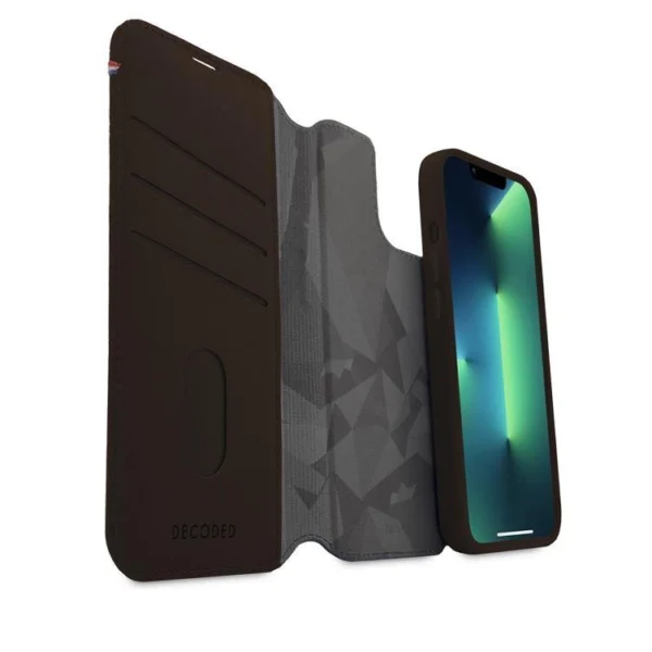 Decoded Detachable Wallet Case Leather with MagSafe with Flip for iPhone 14 Plus - Browneng