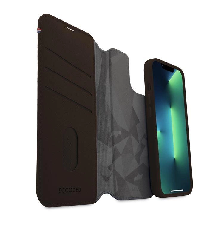 Decoded Detachable Wallet Case Leather with MagSafe with Flip for iPhone 14 Plus - Browneng