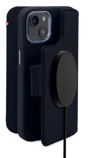 Decoded Detachable Wallet Case Leather with MagSafe with Flip for iPhone 14 Plus - Navy Blueeng