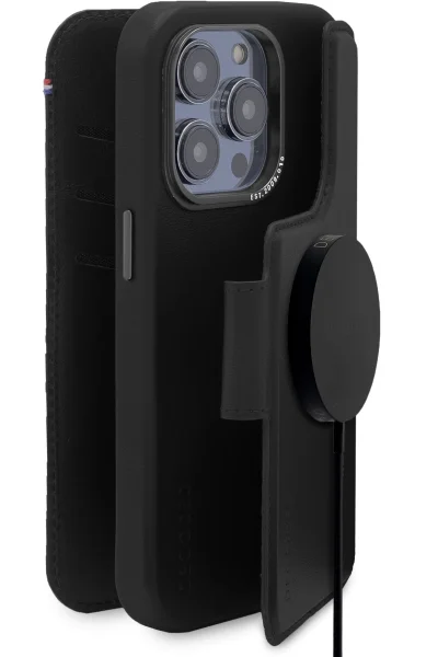 Decoded Detachable Wallet Case Leather with MagSafe with Flip for iPhone 14 Pro Max - Blackeng
