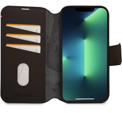 Decoded Detachable Wallet Case Leather with MagSafe with Flip for iPhone 14 Pro Max - Browneng