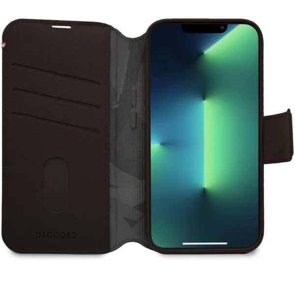 Decoded Detachable Wallet Case Leather with MagSafe with Flip for iPhone 14 Pro Max - Browneng