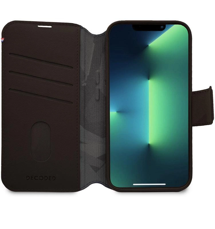 Decoded Detachable Wallet Case Leather with MagSafe with Flip for iPhone 14 Pro Max - Browneng